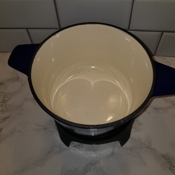 Sierra Swissmar Cast Iron Fondue Set in Deep Blue - Picture 2 of 11